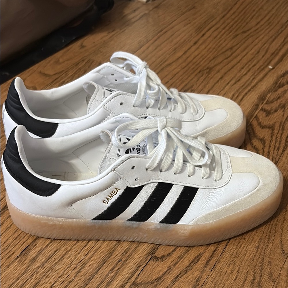 Adidas Samba White and Black Sneakers
